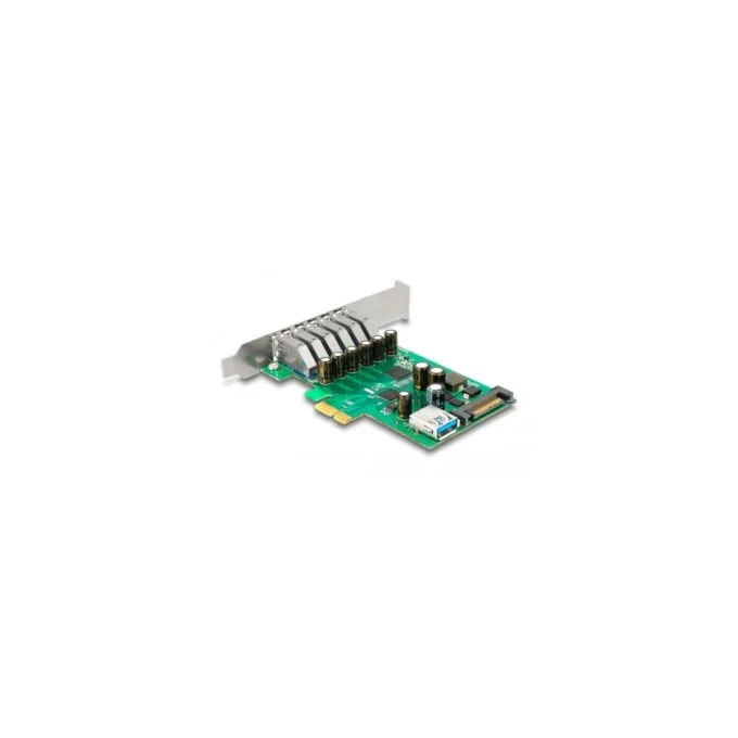 PCI Express x1 card - for 6 x external + 1 x internal USB 5, USB controller — image 2