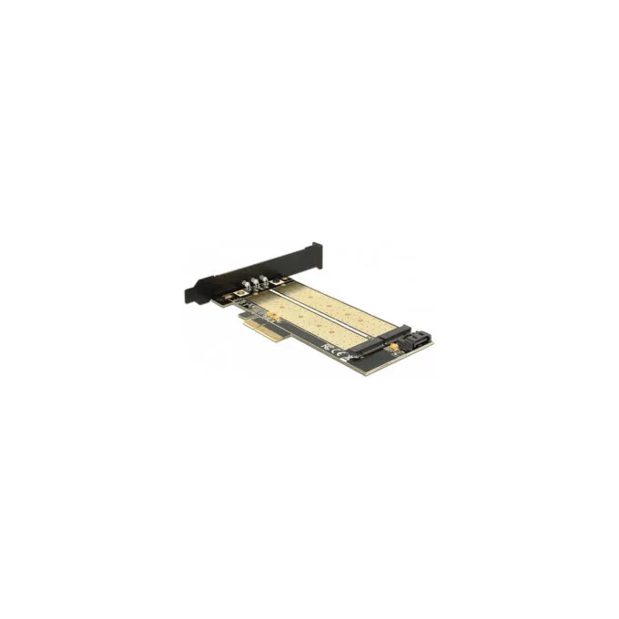 PCI Express x4 Karte to 1 x intern M.2 Key B + 1 x intern NVMe M.2 Key M - Low Profile Formfaktor — image 1