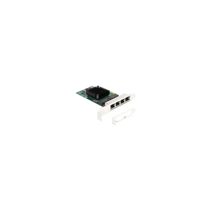 PCI Express x4 Netzwerkkarte Gigabit LAN 4 x RJ45 BCM — image 1