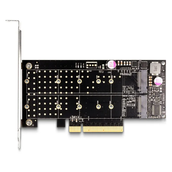 PCI Express x8 Karte zu 2 x intern NVMe M.2 Key M - Bifurcation - Low Profile Formfaktor — image 3