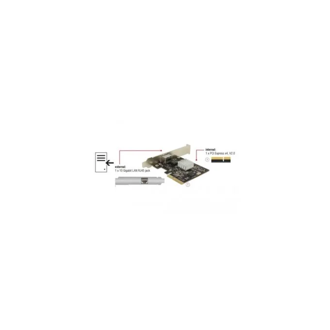 PCIe Card to 1x 10 Gigabit LAN NBASE-T RJ45, LAN Adapter — image 4