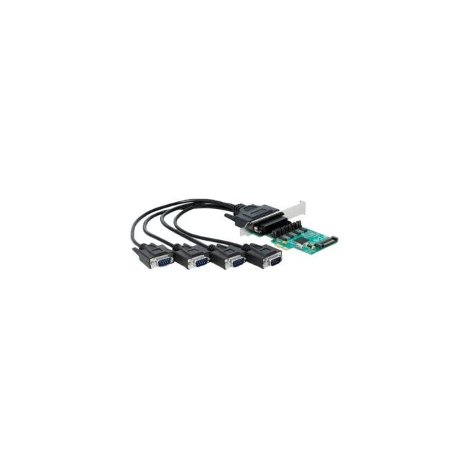 PCIe x1 card to 4 x serial RS-232 with 5V or 12V, interface card — image 1