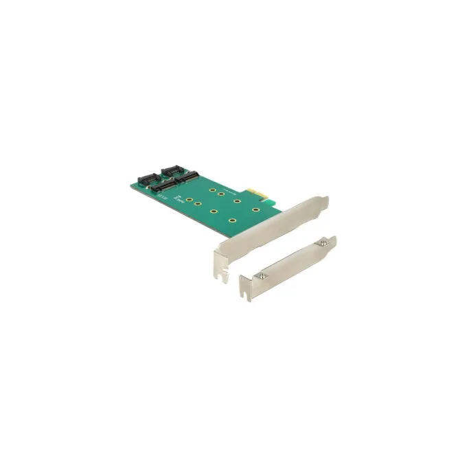 PCIe x1 to 2 x M.2 Key B Low Profi, Adapter — image 1