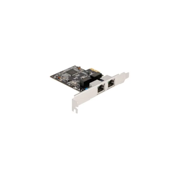 PCIe x1 to 2x RJ45 Gbit LAN-Adapter — image 1