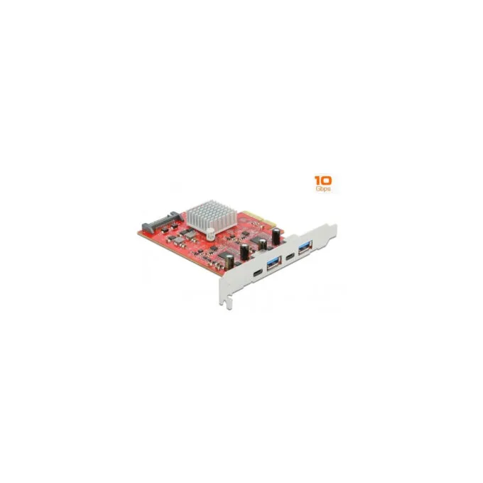PCIe x4 to 2x USB 3.2 Gen 2 Typ-A + 2x USB-C, USB-Controller — image 1