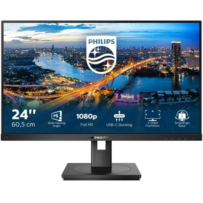 Philips 23.8-inch IPS Monitor - 243B1 - HDMI, DP, USB-C, Flat Panel — image 1