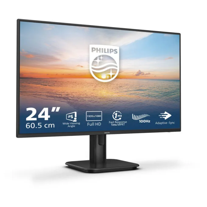 Philips 24E1N1100A 23.8" IPS FHD 100Hz 1ms MPRT HDMI VGA Speakers Black — image 2