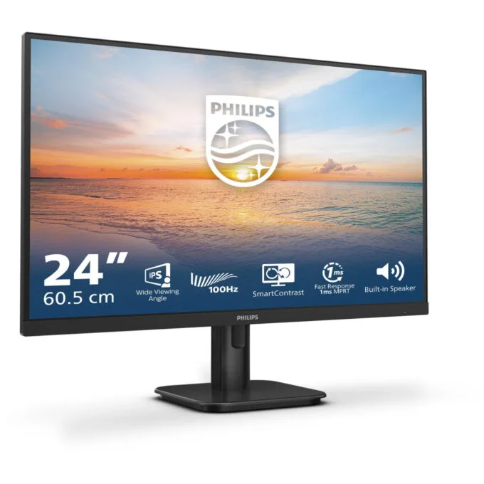 Philips 24E1N1200A - 23.8in IPS FHD 1920x1080 120Hz Monitor (Black) - VGA & HDMI, 4ms GTG 24E1N1100A/00 — image 2