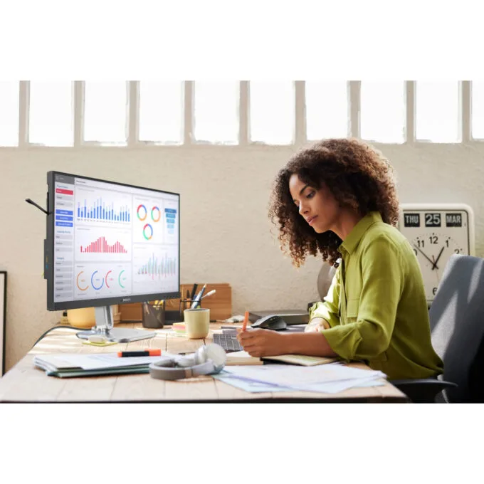 Philips 27B2G5200 - 27-inch IPS Full HD Monitor - Anthracite, 100Hz, 4ms, HDMI & DP, USB 3.2 Hub, Height-Adjustable — image 5