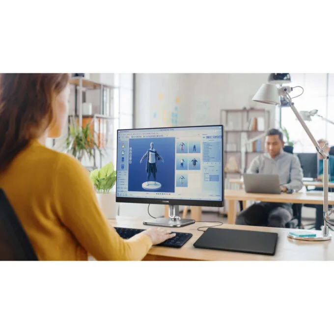 Philips 27B2U4601/00 - 27in (68.6 cm) QHD IPS Monitor, 2560x1440, 120Hz, 4ms GTG, HDMI/DP/USB-C, Height-Adjustable, Grey — image 4