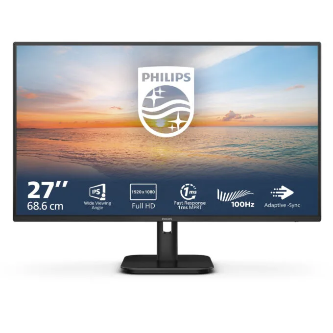 Philips 27E1N1100A - 27" FHD IPS Monitor, 100Hz, 1ms MPRT, HDMI/VGA, Speakers — image 1