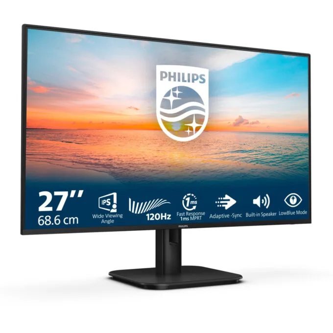 Philips 27E1N1200A - 27-inch Full HD IPS Monitor, 120Hz, 4ms GTG, HDMI & DP, VESA, Black — image 2