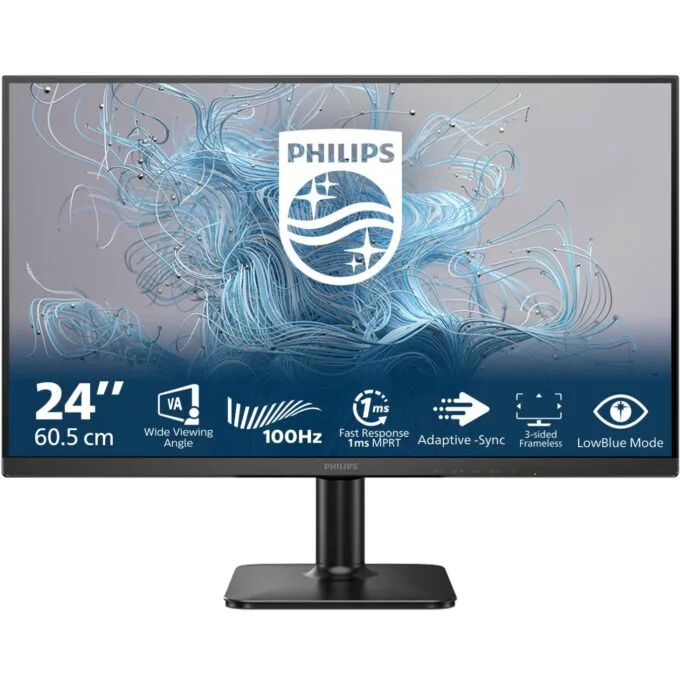 Philips 60.5cm (23.8') 16:9 HDMI+D-Sub VA Black - 24E2N1100LB - 60.5cm (23.8'), 16:9, HDMI+D-Sub, VA, Black — image 1