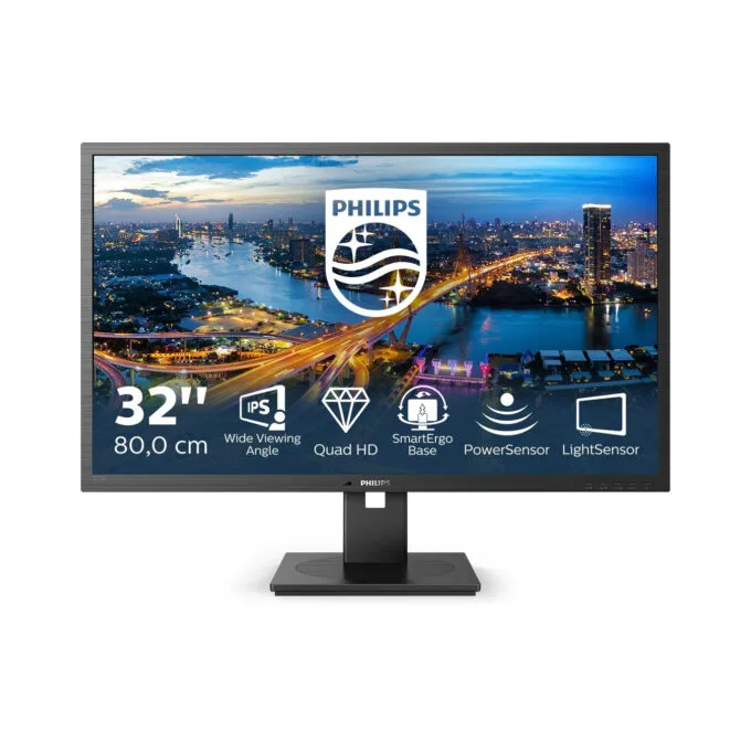 Philips B Line 325B1L - 31.5" QHD IPS Monitor (2560x1440), 75Hz, 4ms, HDMI/DP, USB Hub, Speakers, Black — image 1