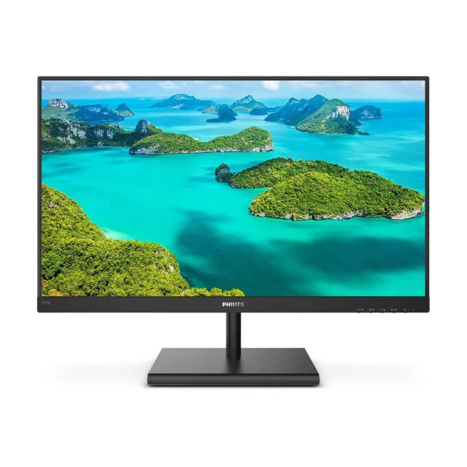Philips E-Line 245E1S - 24" (23.8") QHD 2560x1440 IPS 75Hz 4ms HDMI/DP/VGA - Black — image 1