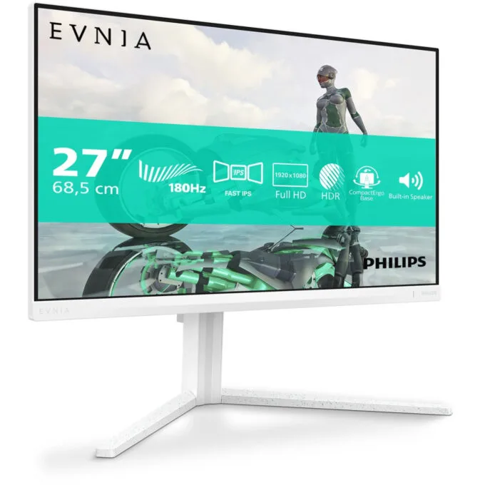 Philips Evnia 27M2N3201A - 27-inch FHD IPS Gaming Monitor, 180Hz, 1ms GTG, HDR10, White — image 2