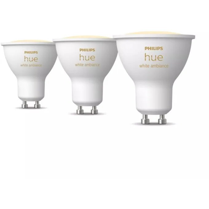 Philips Hue White Ambiance GU10 Dreierpack 3x350lm - White, Bluetooth/Zigbee, 220-240 V, 4.2 W — image 1