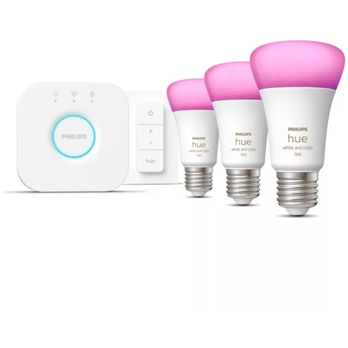Philips Hue White & Color Ambiance E27 Starter Kit 3-pack + DS 75W - DS 75W - White & Color Ambiance E27 — image 2