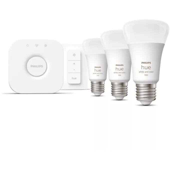 Philips Hue White & Color Ambiance E27 Starter Kit 3-pack + DS 75W - DS 75W - White & Color Ambiance E27 — image 3