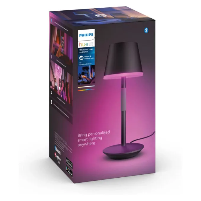 Philips Hue White & Color Ambiance Go Tragbare Tischleuchte Schwarz — image 3