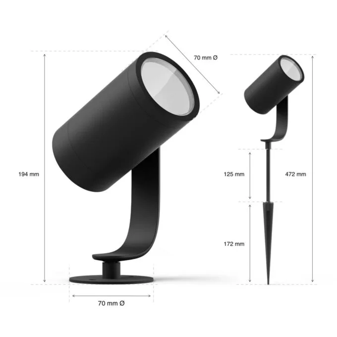 Philips Hue White & Color Ambiance Lily Spot - Color: Black, 640 lm, Dimmable, Hue-compatible — image 6