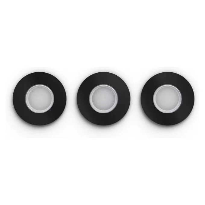 Philips Hue White & Color Ambiance Xamento Recessed Spotlight Black 3x4.2W — image 2