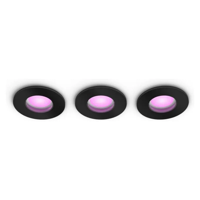 Philips Hue White & Color Ambiance Xamento Recessed Spotlight Black 3x4.2W — image 1
