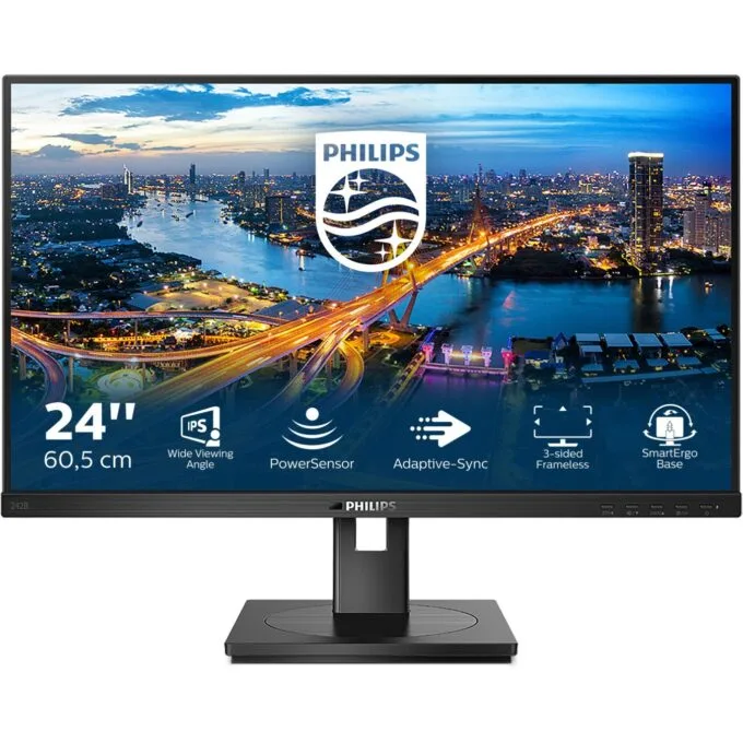 Philips Monitor - 242B1 - 60.5cm (23.8') 16:09 DVI+HDMI+DP+USB Webcam — image 2