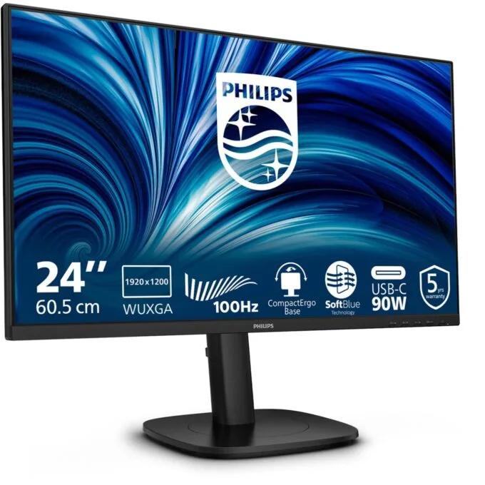 Philips Monitor - 24B2U3301D - 24 inch Full HD, 120 Hz, 1x HDMI 1.4, 1x DP 1.4, Black — image 2