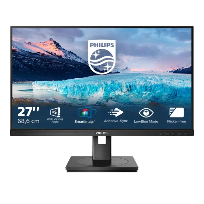Philips S-Line 272S1AE - 27" FHD IPS Monitor, 75Hz, 4ms, HDMI/DVI/VGA/DP, Speakers — image 2