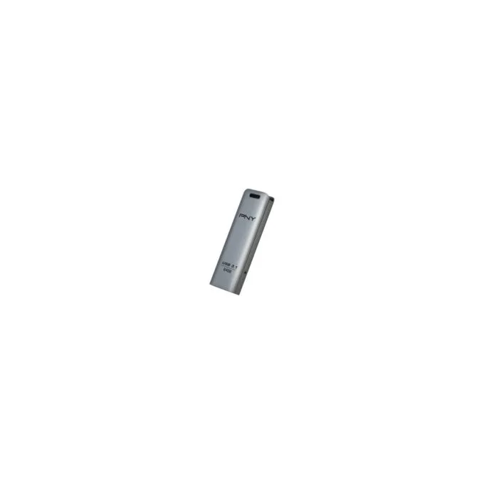 PNY Elite Steel USB 3.2 Gen1 Flash Drive - FD64GESTEEL31G-EF - 64GB, Stainless Steel, Slide — image 1