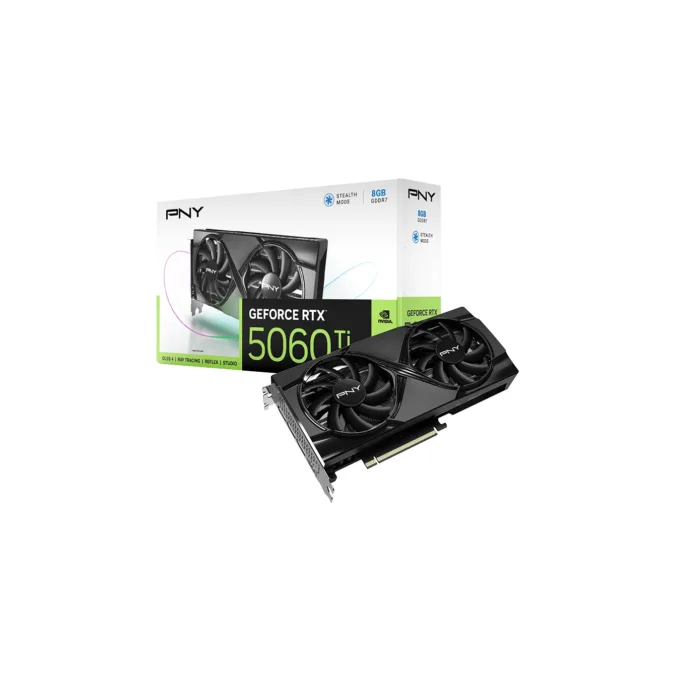 PNY GeForce RTX 5060 Ti - Black, 8GB GDDR7, 2572 MHz Boost, Dual-Fan — image 6