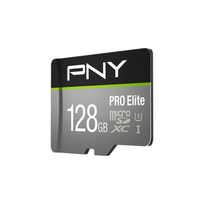 PNY Pro Elite microSDXC Card - Pro Elite - 128GB, UHS-I U3 (Class 10), Black/Grey, 100MB/s R / 90MB/s W — image 2
