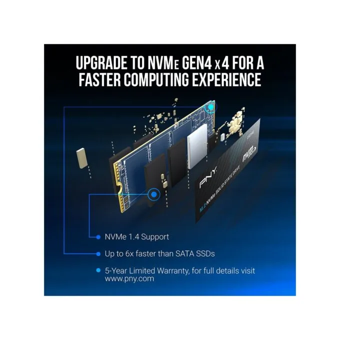 PNY SSD M.2 NVMe PCIe Gen4 1TB - CS2140 - — image 4