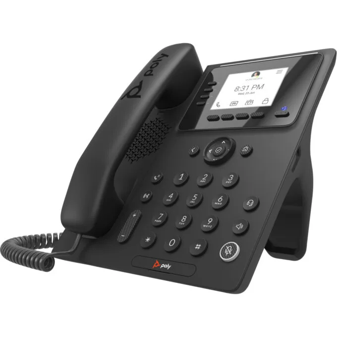 Poly CCX 350 - Microsoft Teams IP Desk Phone - PoE, Black, 2.8" Color LCD, Gigabit Ethernet — image 1