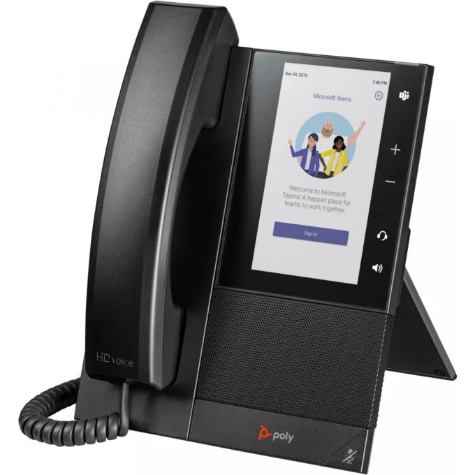 Poly CCX 505 Teams IP Desk Phone - CCX 505 - Black, 5" HD Touchscreen, Gigabit Ethernet, PoE, Bluetooth 4.2 — image 2