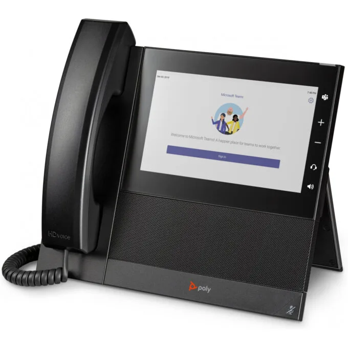 Poly CCX 600 IP Desk Phone - Microsoft Teams, PoE, Android 9, 7-inch Color LCD, Gigabit, Bluetooth 4.2, Black — image 3