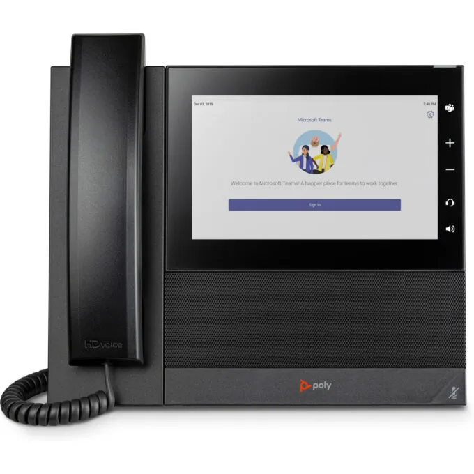 Poly CCX 600 IP Desk Phone - Microsoft Teams, PoE, Android 9, 7-inch Color LCD, Gigabit, Bluetooth 4.2, Black — image 1