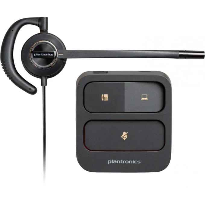 Poly EncorePro 530D - Monaural USB-A Headset - Black, Ear-hook, Quick-Disconnect, TAA — image 1