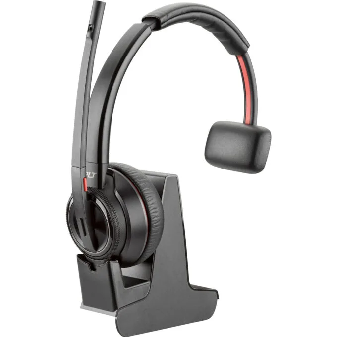 Poly Savi 8210 UC - Monaural DECT Headset - USB-A, On-ear, Black — image 1