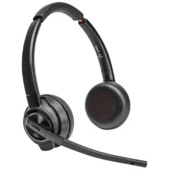 Poly Savi 8420 Office DECT Wireless Headset - Binaural On-ear - Black