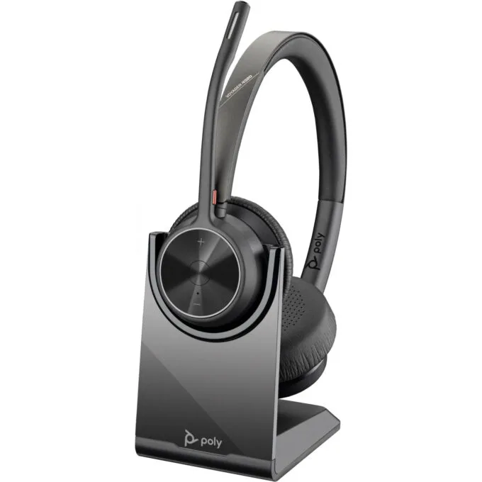 Poly Voyager 4320 UC Headset Teams Certified BT5.1 BT700 Stand Black — image 3