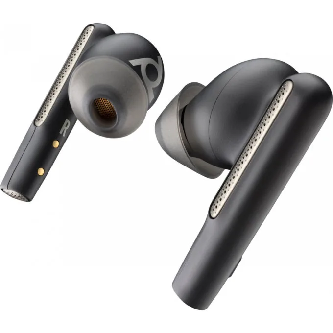 Poly Voyager Free 60+ UC Bluetooth Earbuds - Carbon Black - BT700 USB-C Adapter, ANC, Touch Charge Case, 24h Playback — image 2