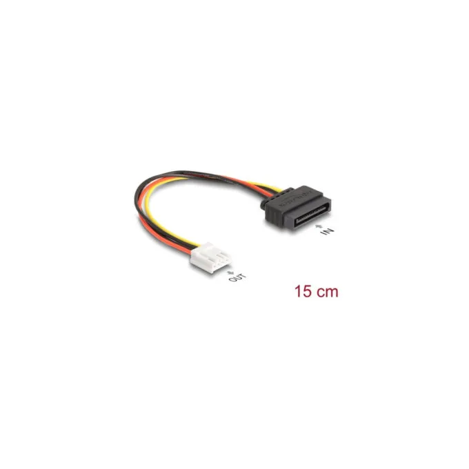 Power adapter cable SATA 15 pin male to 1x floppy 4 pin female — image 2