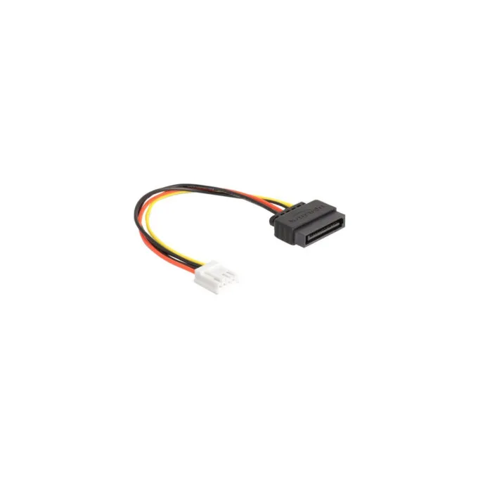 Power adapter cable SATA 15 pin male to 1x floppy 4 pin female — image 1