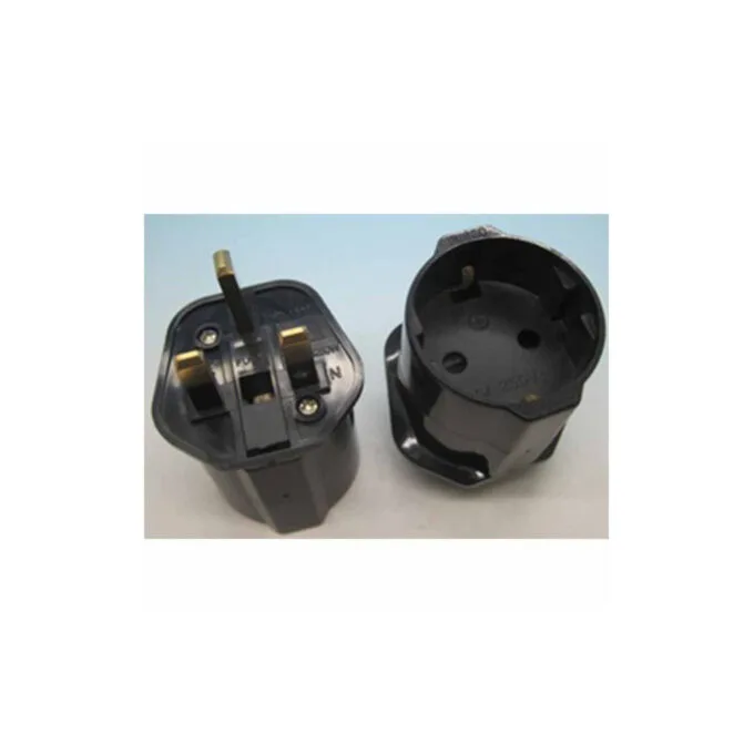 PR-338 (10pcs) SCHUKO ADAPTOR to UK 2PIN TO 3PIN GR KABEL — image 1