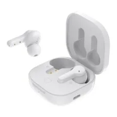 QCY Earbuds - T13 - TWS WHITE Dual Driver 4-mic noise cancel. True Wireless Earbuds - Quick Charge 380mAh