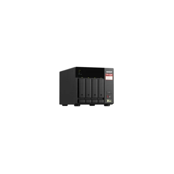 QNAP NAS Server - TS-473A-8G - 4-Bay, AMD Ryzen V1500 2.2GHz, 8GB RAM (ECC-capable), Dual 2.5GbE, USB 3.2 Gen2-C — image 2