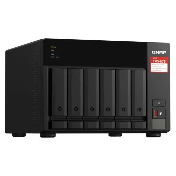 QNAP NAS Server TVS-675-8G - 6-Bay, Black, 8 GB DDR4, 2.5 GHz, 8-core — image 2