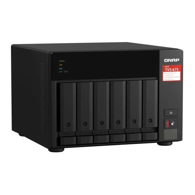 QNAP NAS Server TVS-675-8G - 6-Bay, Black, 8 GB DDR4, 2.5 GHz, 8-core — image 3